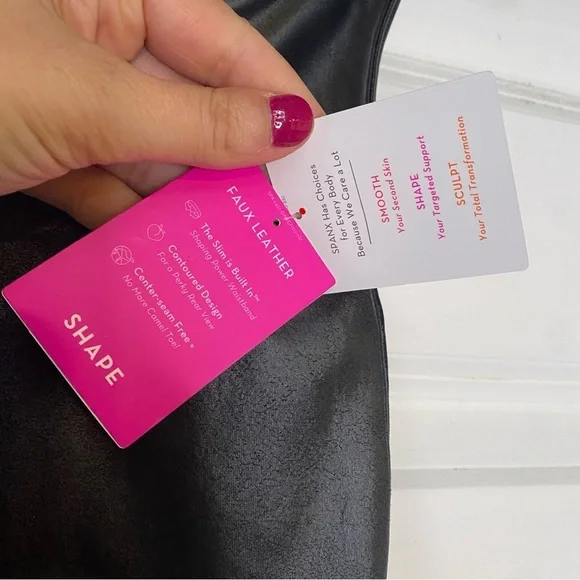 Spanx Faux Leather Leggings in Black Size Small New With Tags - Picture 7 of 7